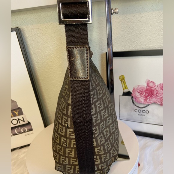 Fendi GUC Zucca Canvas Shoulder/Crossbody Bag w/Leather Trim - Picture 5 of 13